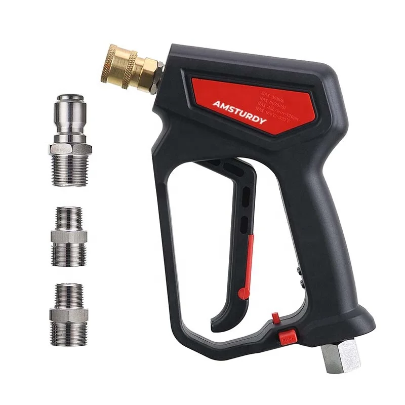AMSTURDY PGK02 Favorable Price adjustable spray 5000psi car portable  5 nozzle tips extension wand KIT High Pressure Washer Gun