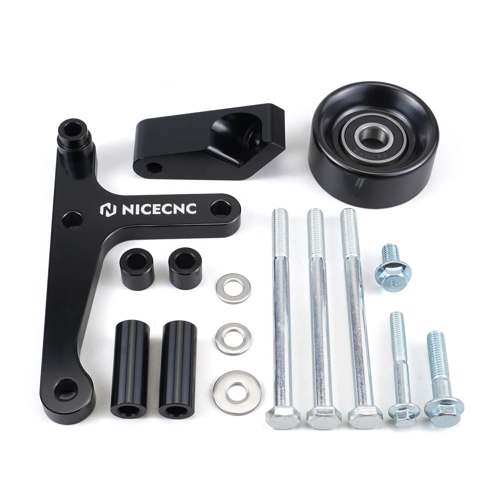 NiceCNC LS Alternator LS1 Low Mount Bracket W/Pulley And Rear Brace Kit For Chevrolet Truck 5.3 4.8 6.0 6.2L