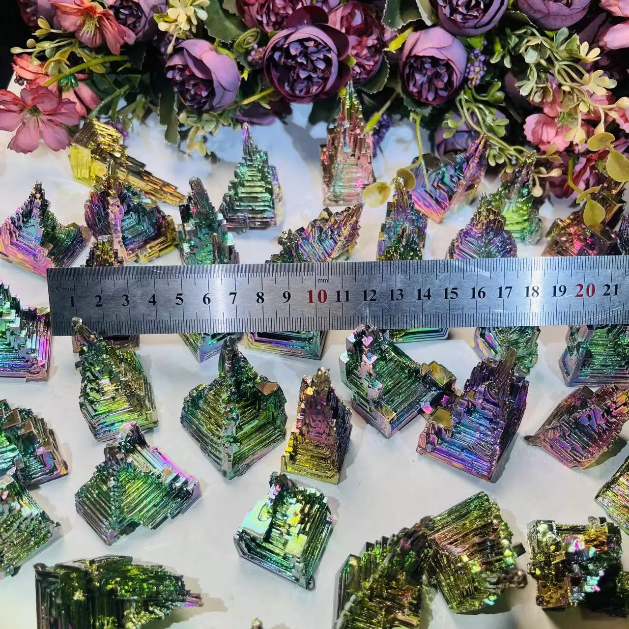 Wholesale High Quality  Carved Crystal Gemstone Bismuth Ore Tower  for Decoration