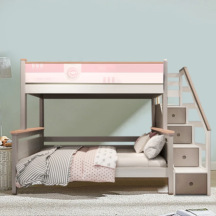 Living Room Furniture Bed Full Over Twin Bunk Beds Kids Children Princess Bed