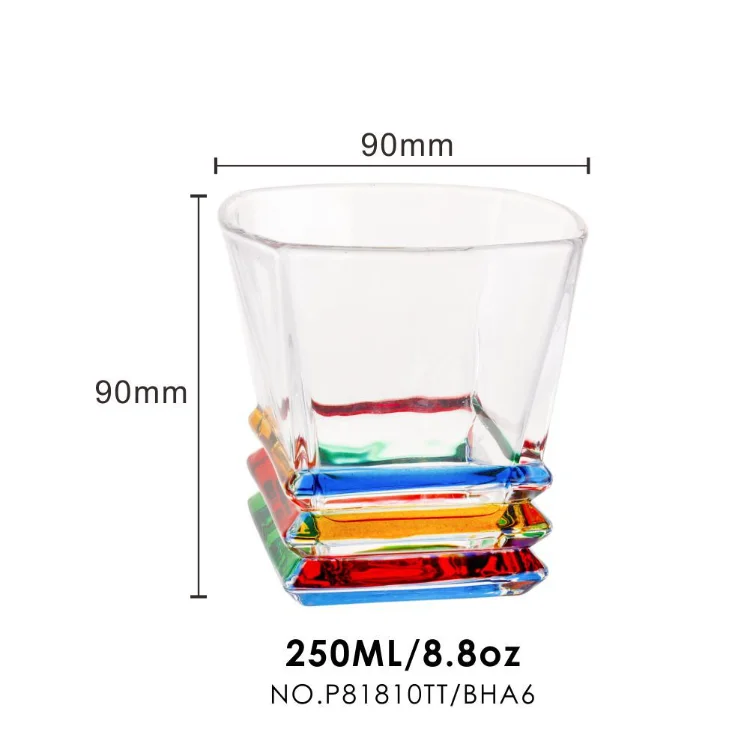 Stand Micorowave Coffee Color Change Double Wall Fancy Restaurant Sparkle Kitchen Multicolor Whisky Glass Cup