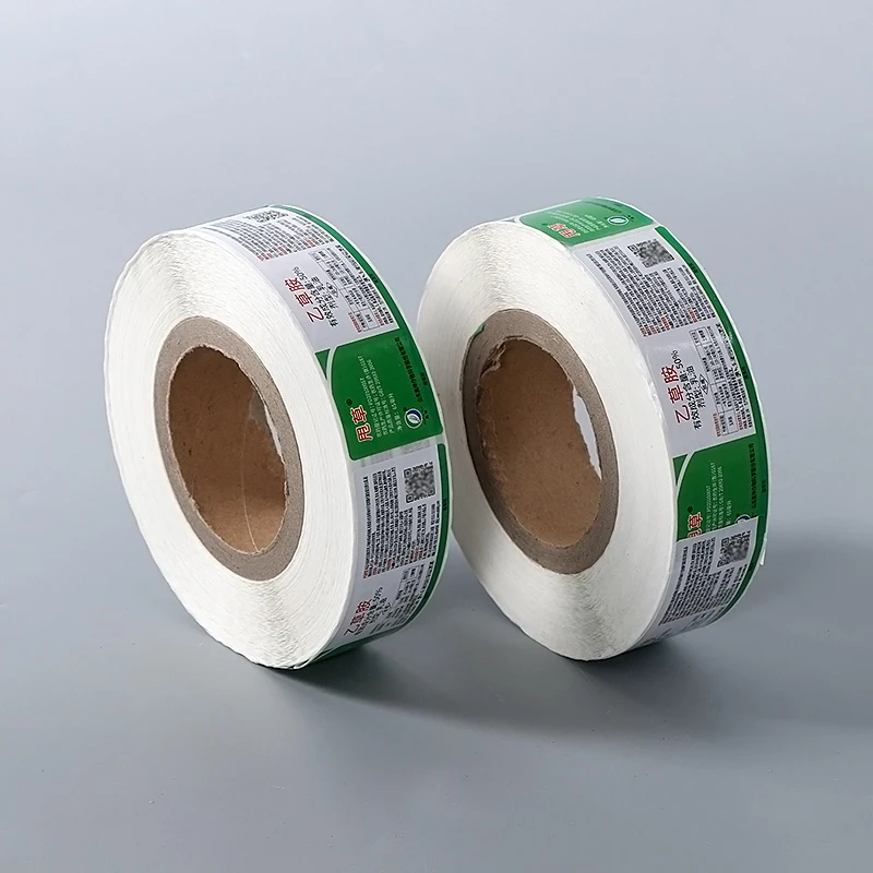 Customized PVC/BOPP/PE material label stickers Paper for Printing Label in Rolls label printing machine roll sticker