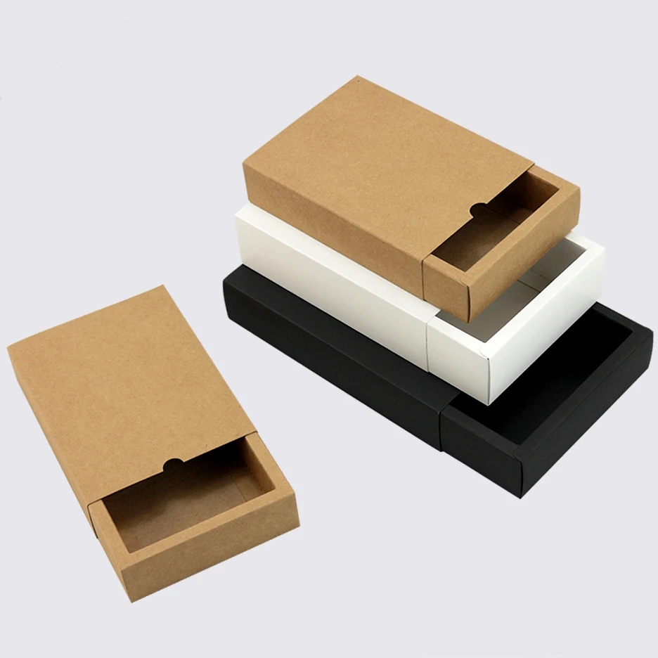 Wholesale Logo Custom Printed Kraft Paper Sliding Cosmetics Box,Drawer Box For Phone Case Packaging
