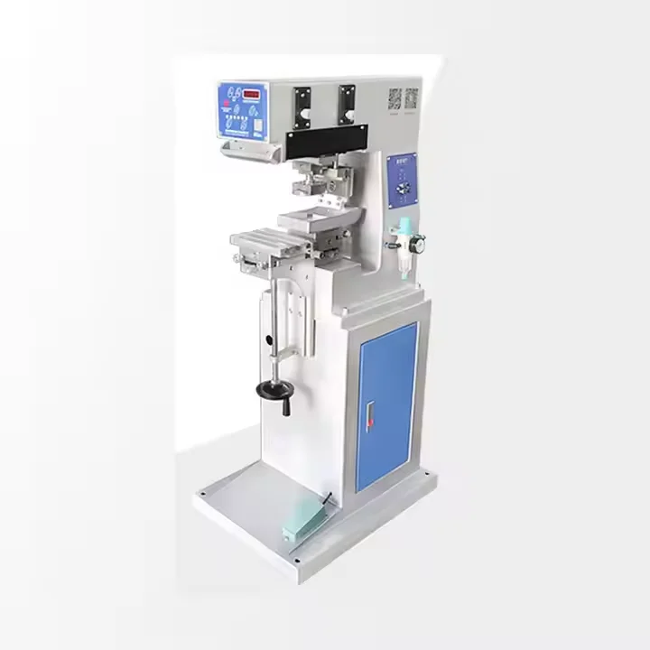 2 Color Semi-Automatic Tampon Pad Printer Plastic Perfume Wine Glass Bottles Cup Cap-Full Electric Gravure Plate Motor Pump Core