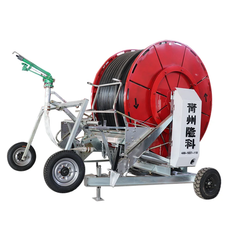 Agricultural full-automatic new reel sprinkler winch irrigation machinery for farmland lawn corn and wheat irrigation