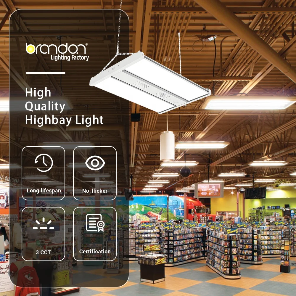 Commercial Led Lights Industrial 100w 150w 200w Linear Led High Bay Light For Warehouse Workshop Lighting Highbay