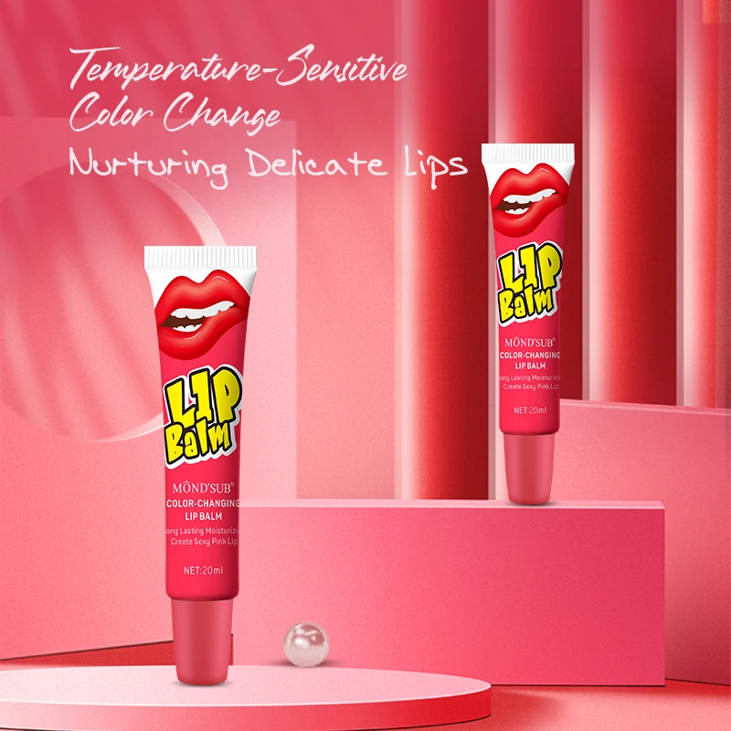 Custom Korean MakeUp Gel Tint Glowy Lip Care Balm Plumper Pink Color Changing Lip Gloss Moisturizing Lip Oil