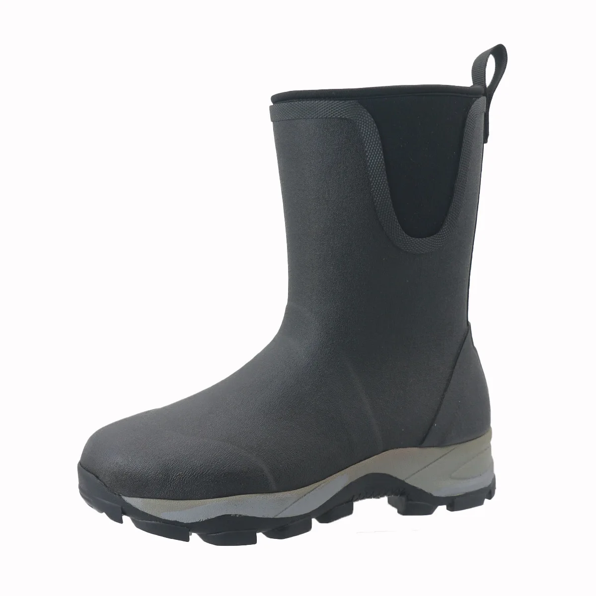 Fashion Two-tone sole Outdoor Waterproof Winter Neoprene Rubber Snow Boots With Fleece Lining