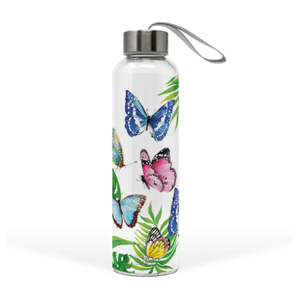 15oz 18oz 25oz 1L Leak Proof Lid Reusable Eco Friendly Bpa Free Borosilicate Glass Water Bottle Customized Sport Water Bottle