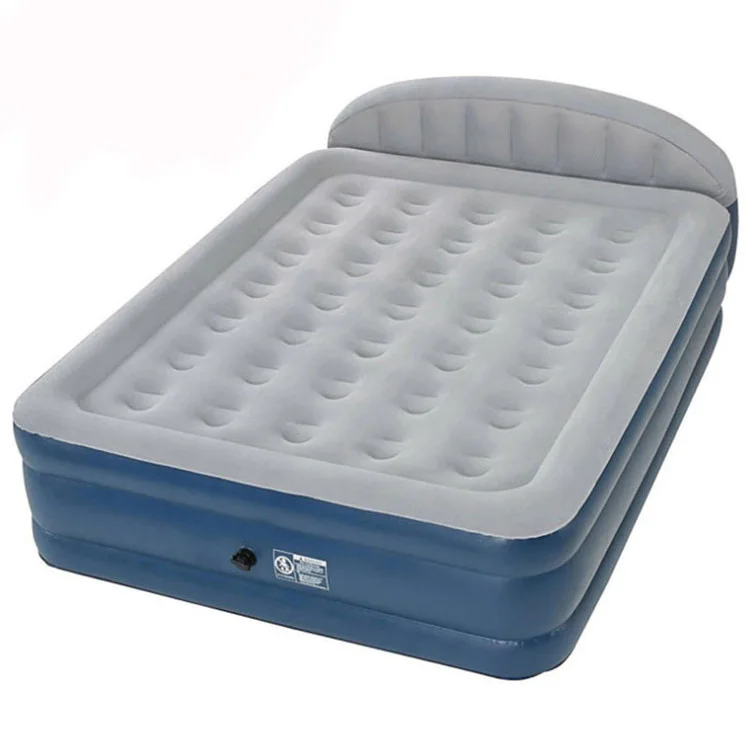 Deluxe Queen Size  ELEVATED INFLATABLE AIR BED WITH  BUILT-IN  ELECTRIC  PUMP/HEADBOARD