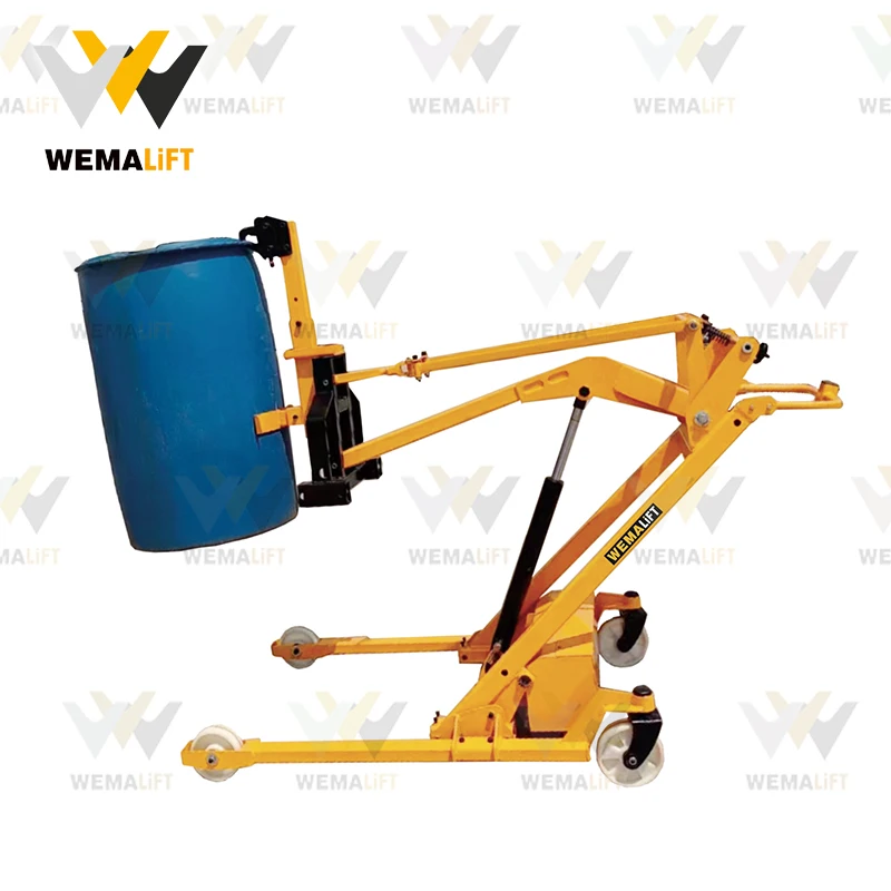 GL-0121 Curving Boom Loading&Unloading Forklift 500kg for Oil Drum Grabbers Manual Truck