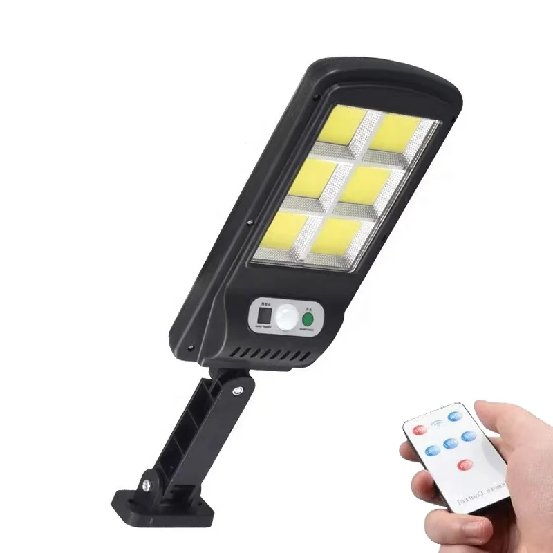 Outdoor LED Solar Street Light Remote Control Solar Parking Light Wireless Ip65 Motion Sensor Solar Safety Wall Light Garden 