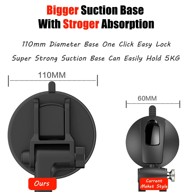BSCI Heavy Vehicle Truck Car Bracket Universal Dashboard Cell Phone Support One-Button Suction Cup Car GPS Mount Phone Holder