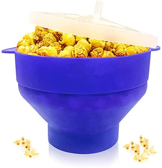 Customized Silicone Popcorn Popper Bowl Microwave Collapsible Popcorn Maker