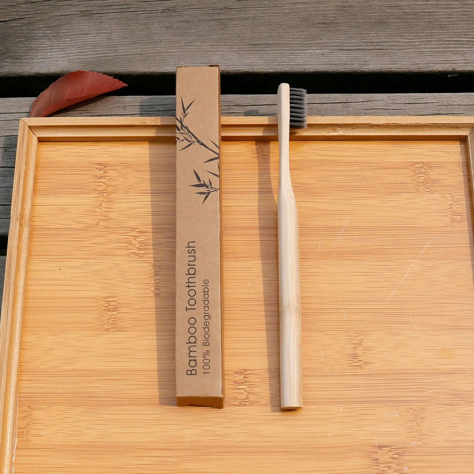Custom Logo Wholesale Natural Eco Friendly Wooden Toothbrush Gourd Curved Bamboo Handle Soft Bristles Toothbrush