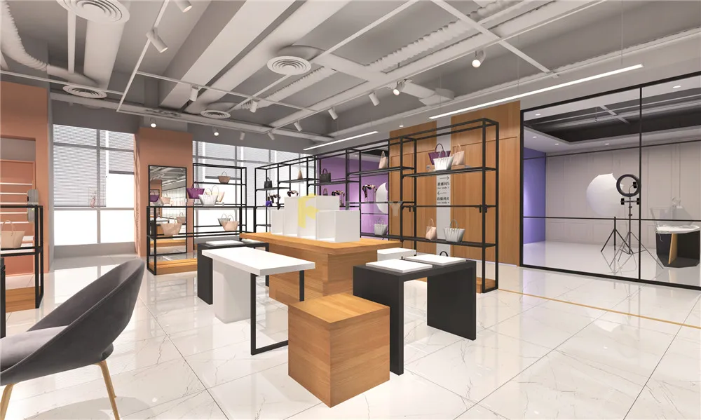 One-stop Service Modern Retail Store Interior Decoration Design China Supplier Showroom Interior Design  Decoration Showroom