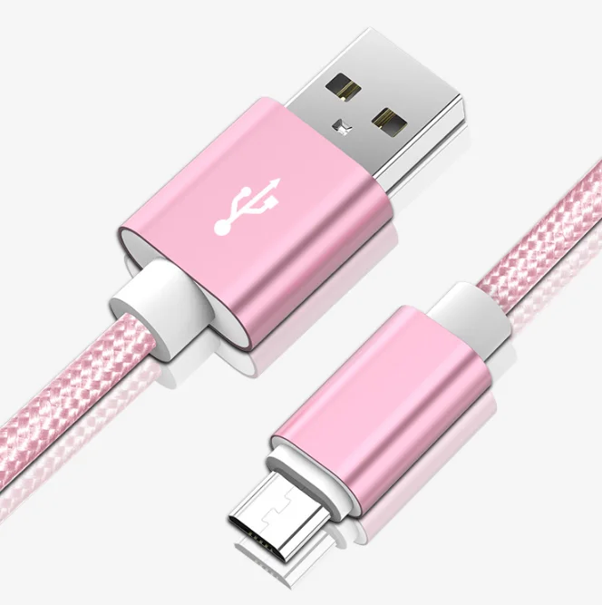 
Short Nylon Braided 0.25M Micro USB Data Cable Fast Charging V8 Charger for Android 