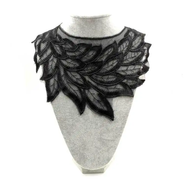 Polyester neckties water soluble fake Collar Mesh Collar Neck lace trimming Embroidered brooch corsage applique for dress skirt