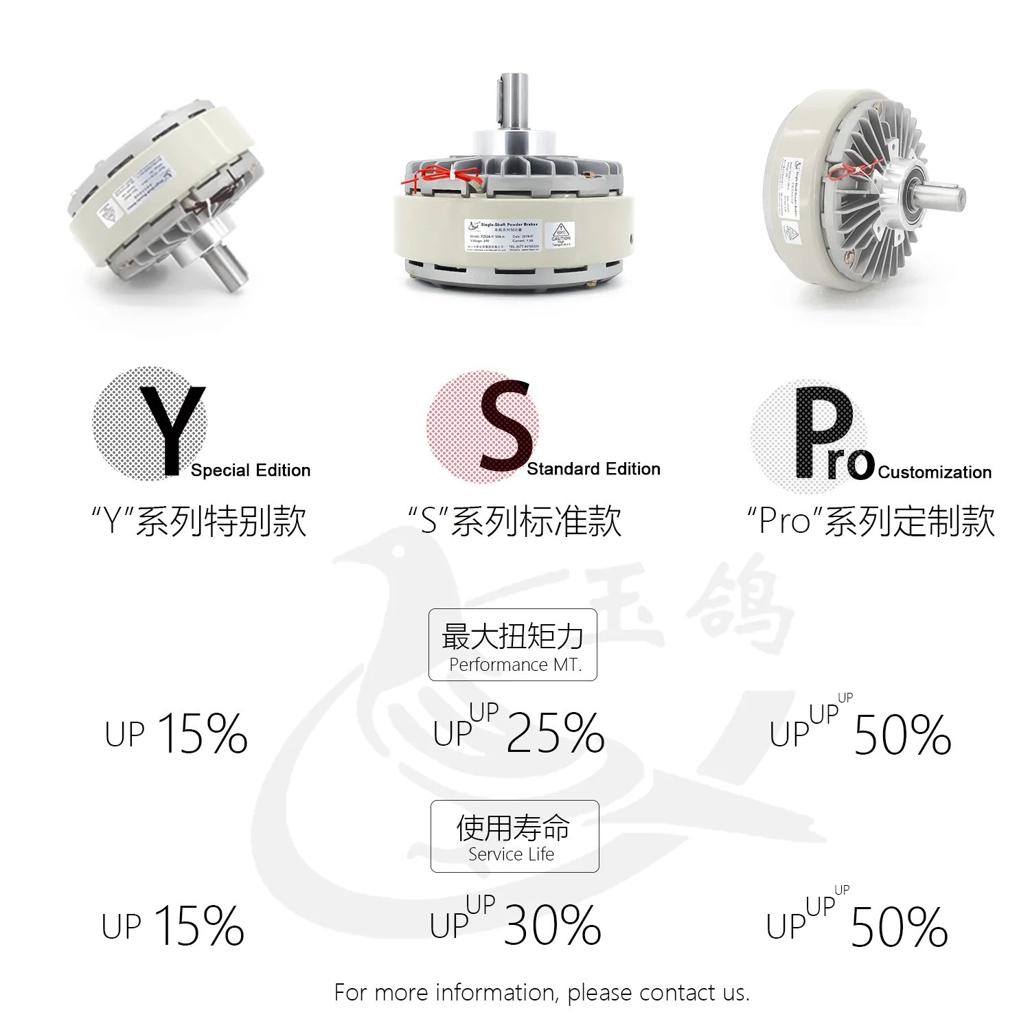 SHENGDA Factory Supply FZ50K-3Y  hollow shaft Magnetic Powder Brakes for printing machinery and Paper Roll Slitter Machine