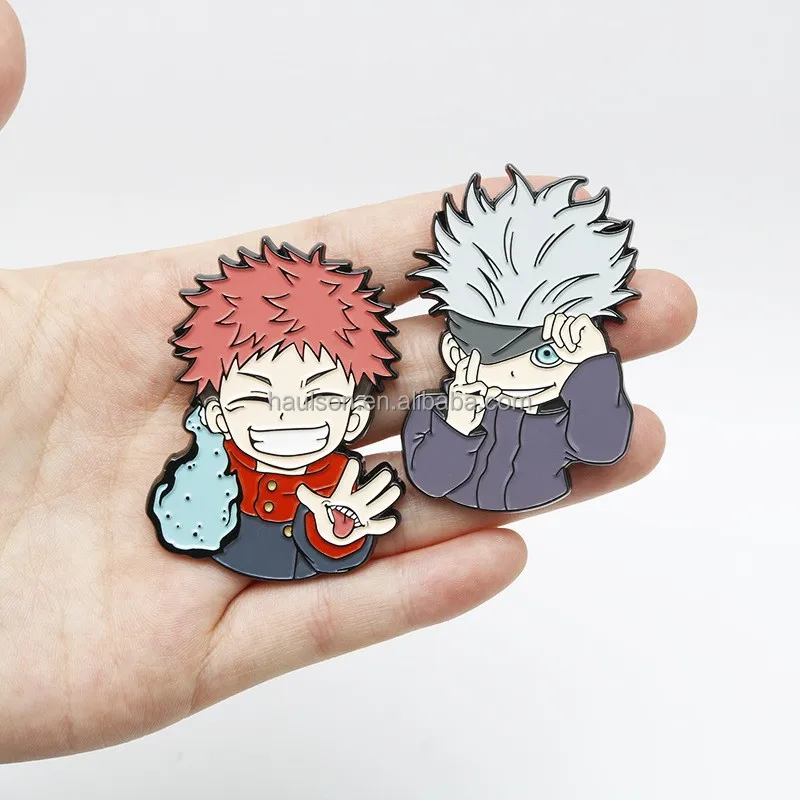Japanese Anime Jujutsu Kaisen Enamel Pins Gojo Satoru Itadori Yuji Cartoon Character Metal Badge Brooch UV Clothing Gifts