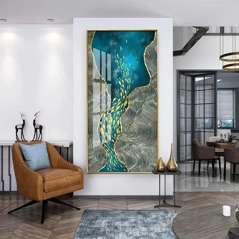 Fish Home Decor Crystal Porcelain Wall Canvas Wall Art Painting Still Life Corridor Paintings