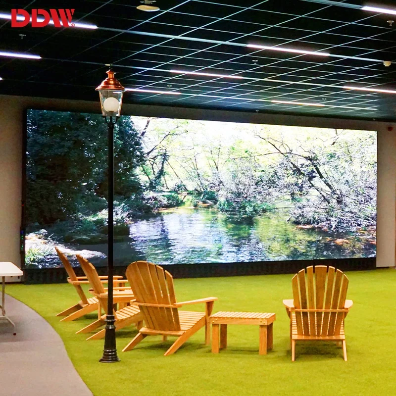 DDW High Performance 4K HD Ledwall Panel P1.9 P1.25 P1.56 P1.8 Seamless Splicing Indoor Led Display Screen For Conference Room