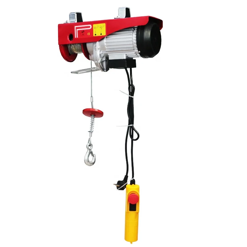 220V mini PA 1000 wire rope length 12m price electric cable hoist