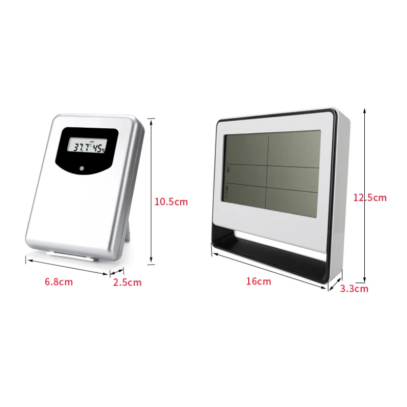 Household wireless weather station clock indoor and outdoor thermometer hygrometer digital calendar alarm clock