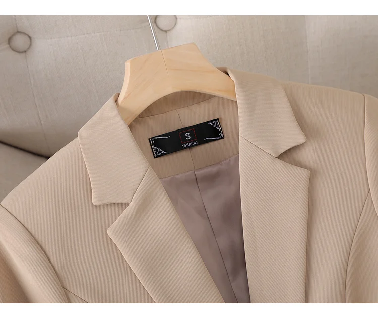 Wholesale Fashion Spring Autumn Ladies Blazer Suit Elegant Solid Color Lapel Collar Slim Fit Jackets Office Blazer For Women