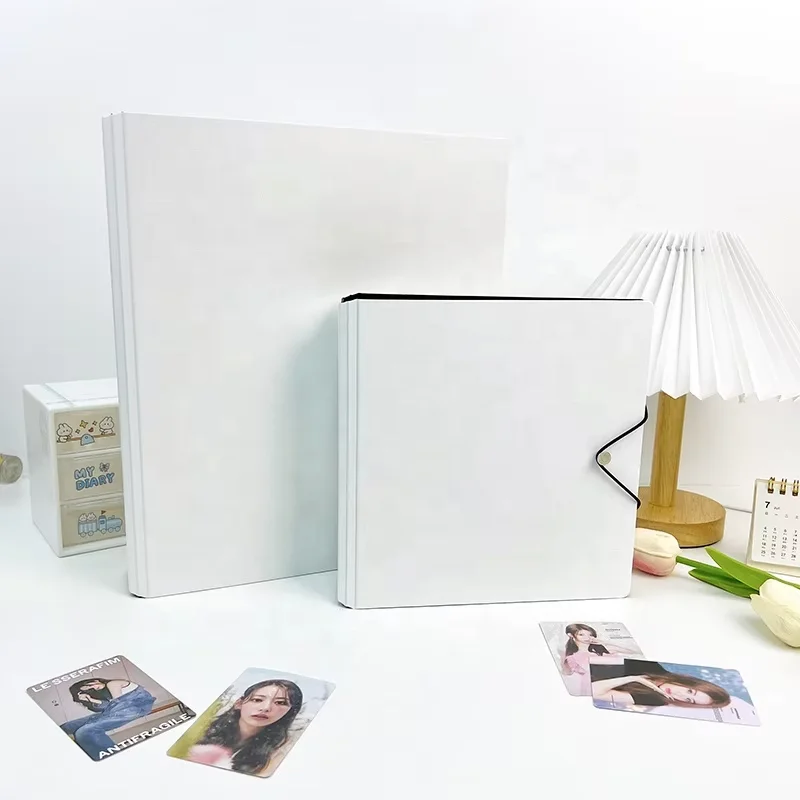 Simple Loose Leaf Photo Album Waterproof PP Cover 2/4 Ring Binder A4 Card Book with 25 Photo Sleeve 2 Divider