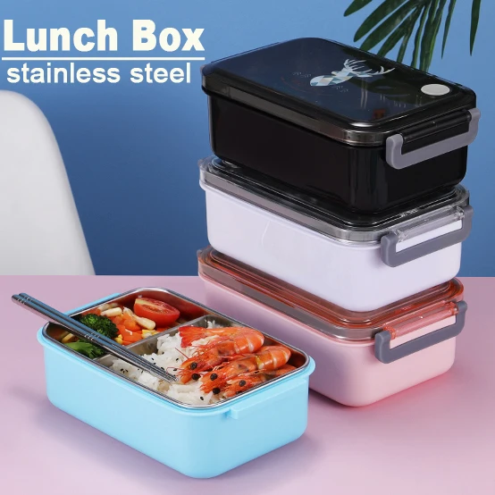 
20 amazon hot-sale stainless 304 lunch box kids leakproof bento bowl student dinner food warmer box 