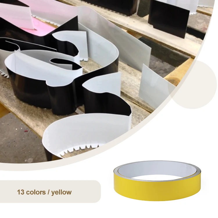 Прямые продажи с завода, желтый цвет, алюминиевые плоские рулоны для канала, буквы, СВЕТОДИОДНЫЙ знак