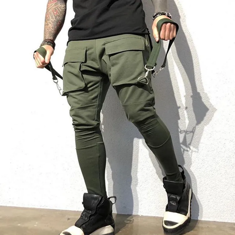 
OEM new design streetwear mens clothing big pockets athletic joggers workout sweat pants 