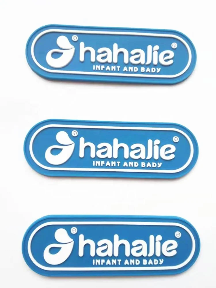 High Quality Custom Embossed Soft 3d pvc label / shoe labels