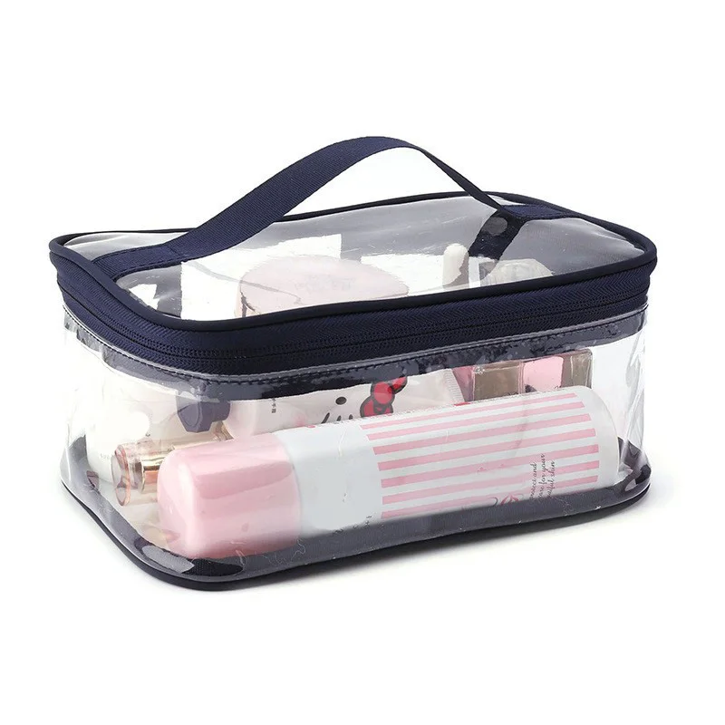 Custom Travel PVC Tpu Clear Zipper Cosmetic Bag Promotional Wholesale Makeup Toiletry Bag For Travel