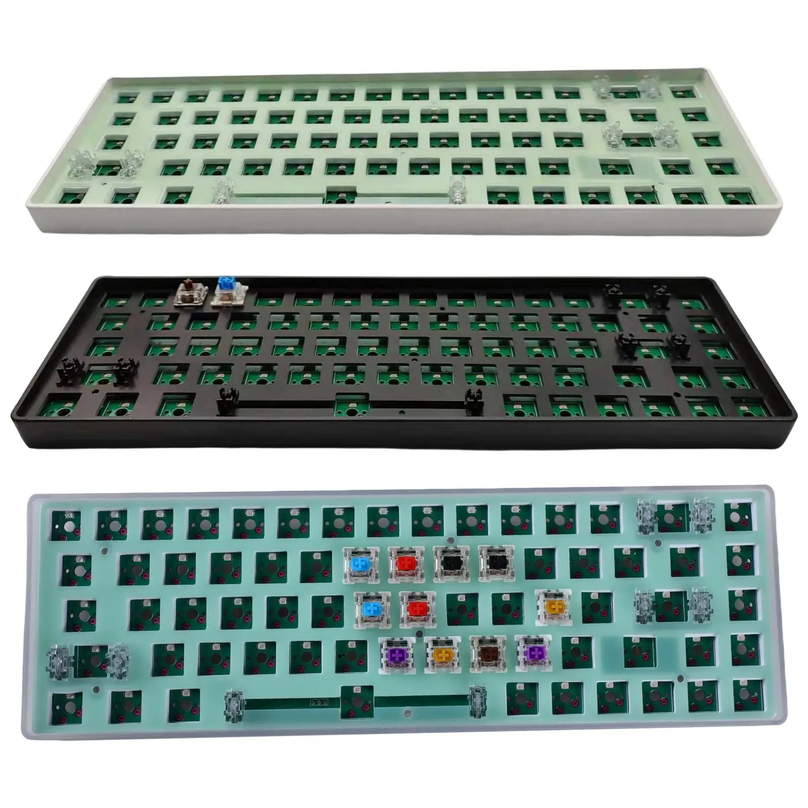 Factory Customized GK S68 68 Keys Mechanical Keyboard Hot Swap RGB LED Light Wired DIY Kit