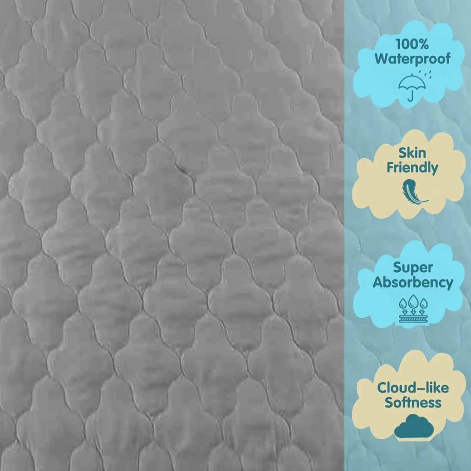 Waterproof Crib Mattress Protector Breathable Soft for Standard Crib Toddler Mattress Quilted Fitted Baby Mattress Cover