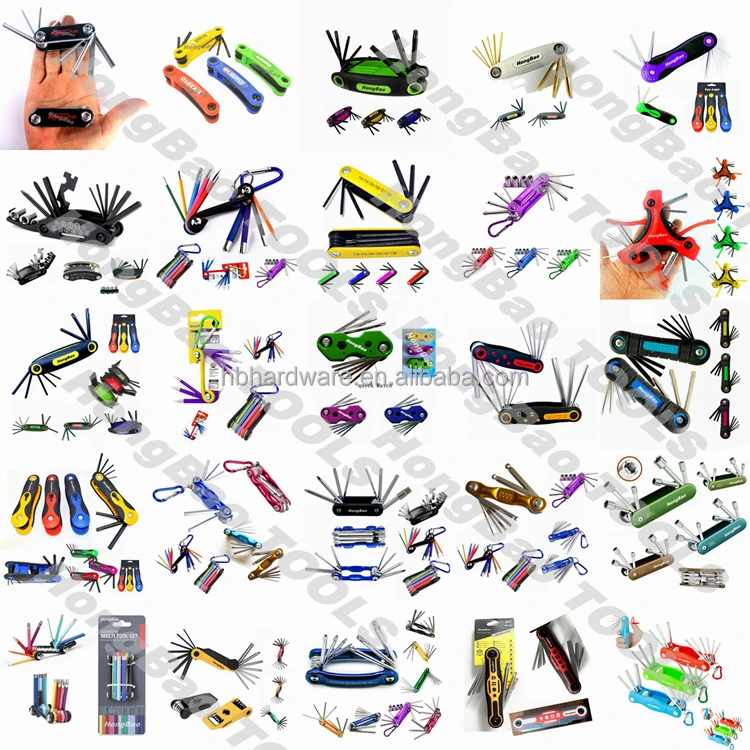 6 in 1 Repair Portable Hex Screwdriver Nut Wrench Spanner Kit Bike Repair 6pcs Foldable Nut Hex Key Set Folding Nut Driver Set