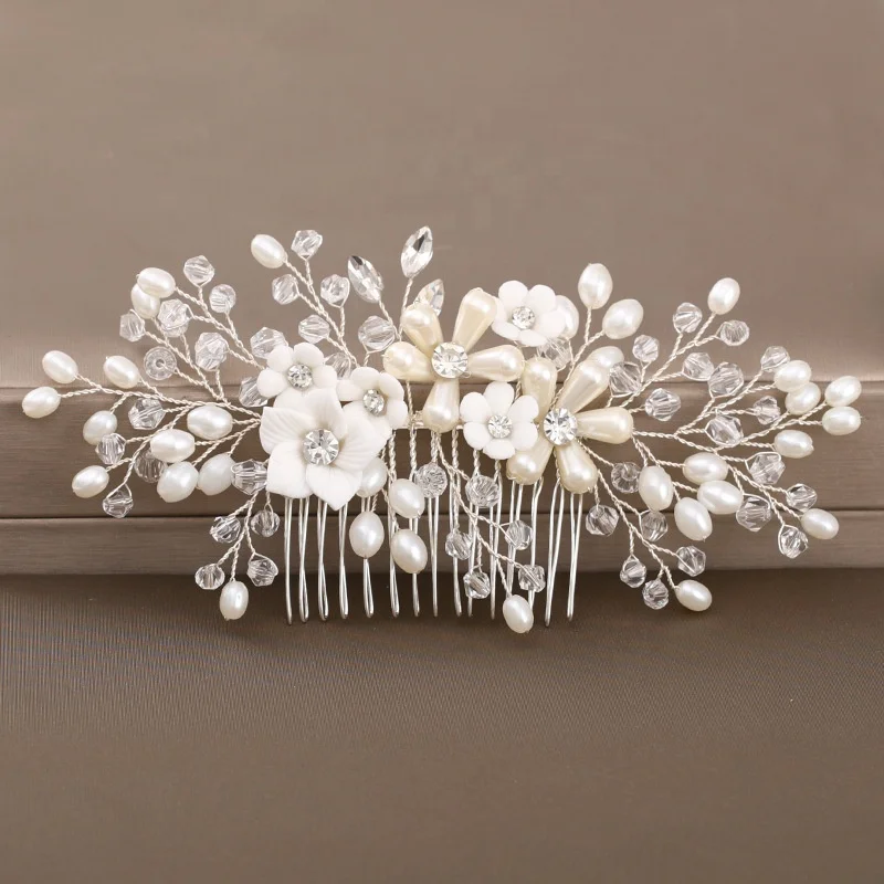 Little Girls Princess Pearl Headband Wedding Headband Crystal Bridal Kids Hair Accessories Wholesale