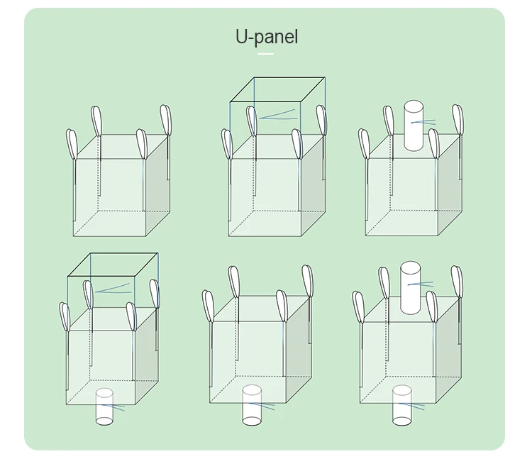 Tonne bag big bag 1000kg-2000kg  used for loading sand soil cement and other construction materials is durable and convenient
