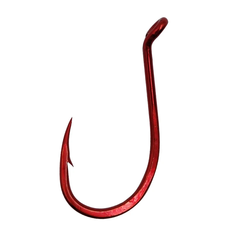 Mustad Fishhook 92554NP-NR Olecranon Peche Barbed Fishhook Lure Freshwater Sea Pesca Wedkarstwo Single Hooks