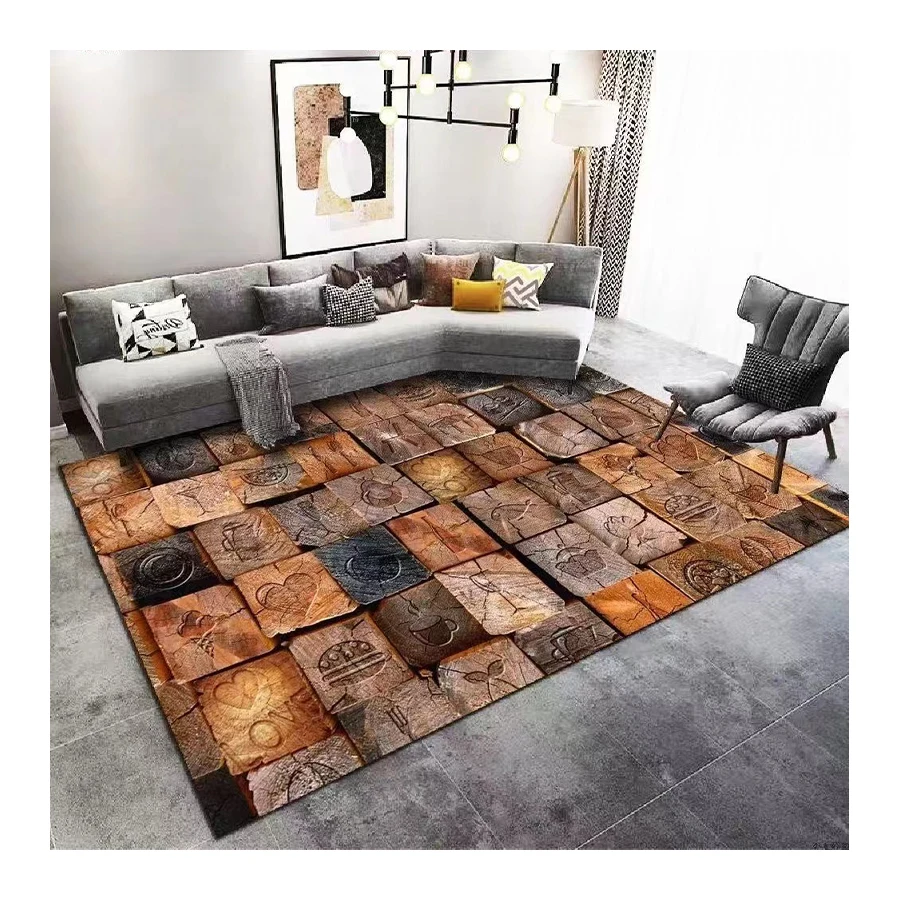 Luxe salon tapis velours materiau avec motif Designer expedition rapide tapis coureur lavable a la Machine