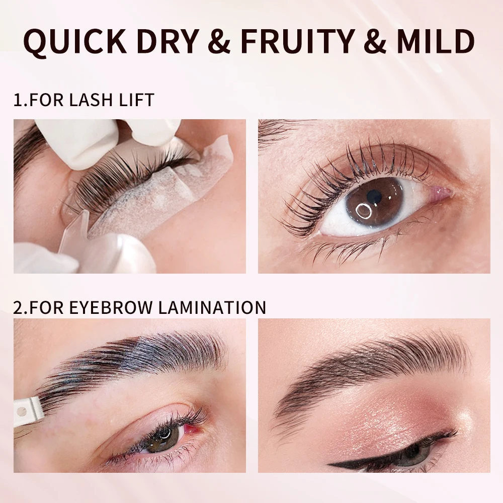 2023 NEW Customization Logo korean fruit elastic perm lamination lifting kit without eyelash brow lash lift glue balm