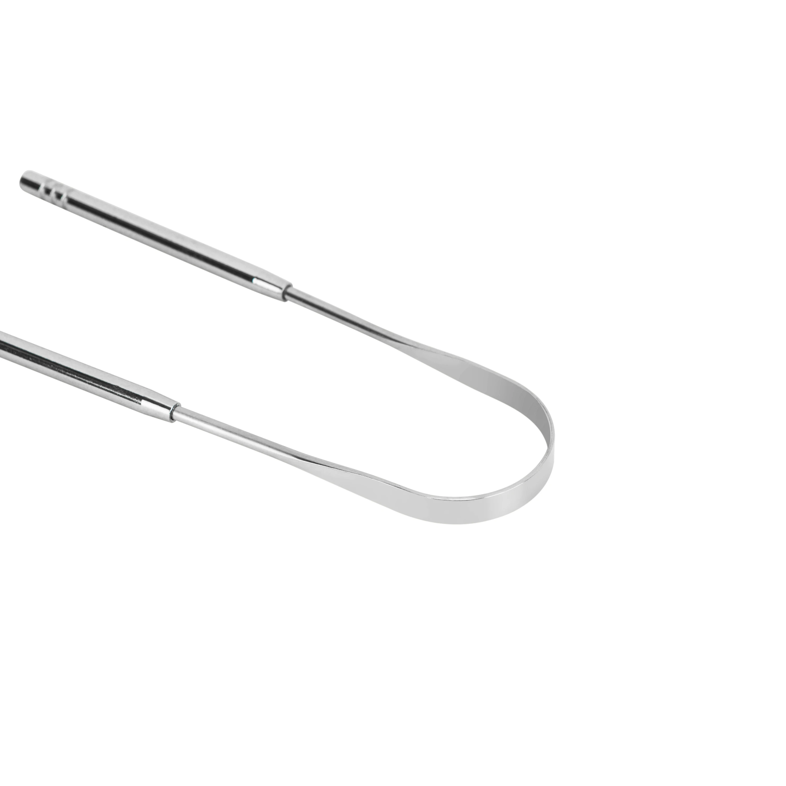 Metal Tongue Scrapper Custom Logo Stainless Steel Tongue Cleaner Scraper for Adults