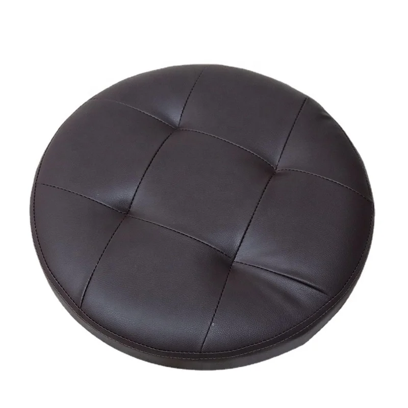 Factory hot sale leather round pouf storage design ottoman stool