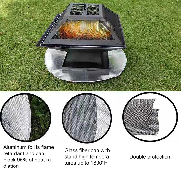 Amazon Hot New Product BBQ Barbecue Mat Fireproof And High Temperature Fire Pit Mat Floor Garden Lawn Protection Mat