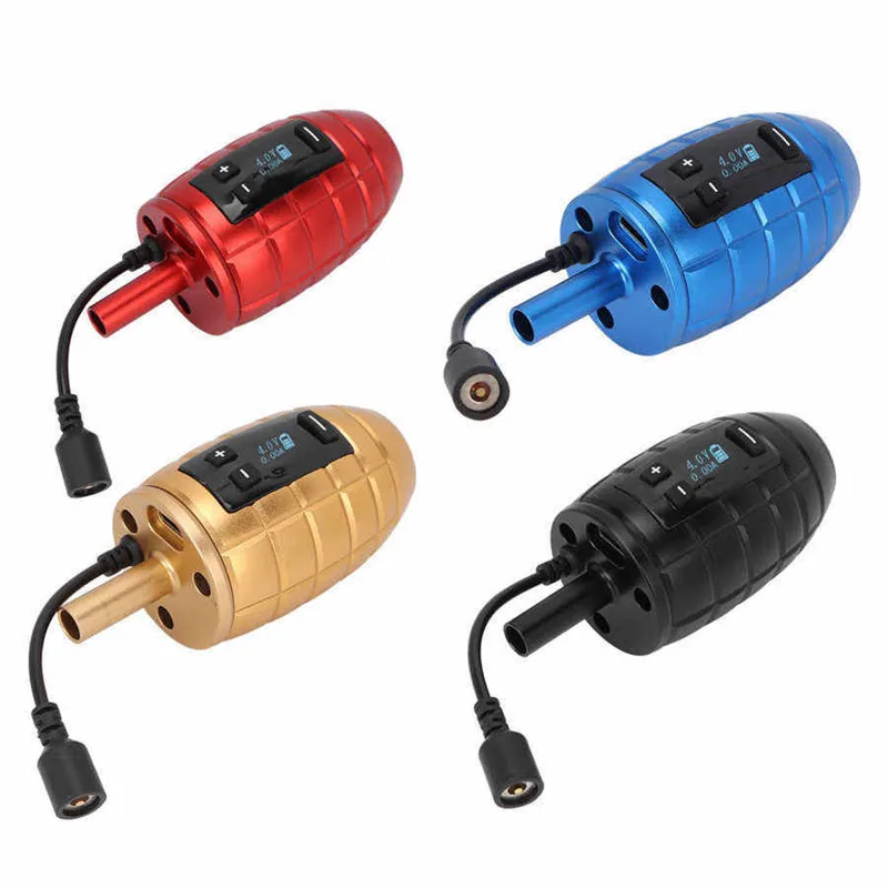 New Professional RCA Magnetic Connector 1100 mah wireless tattoo power supply for tattoo pen grip battery digital display