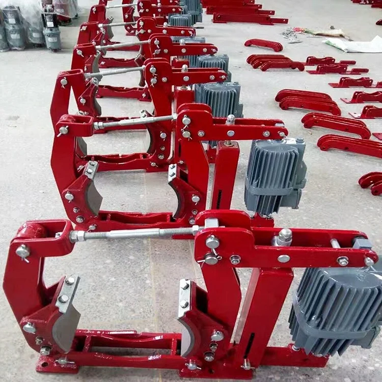 HOT sale 24v Mechanical electromagnetic brake Drum With Hydraulic Thrusters pneumatic brake