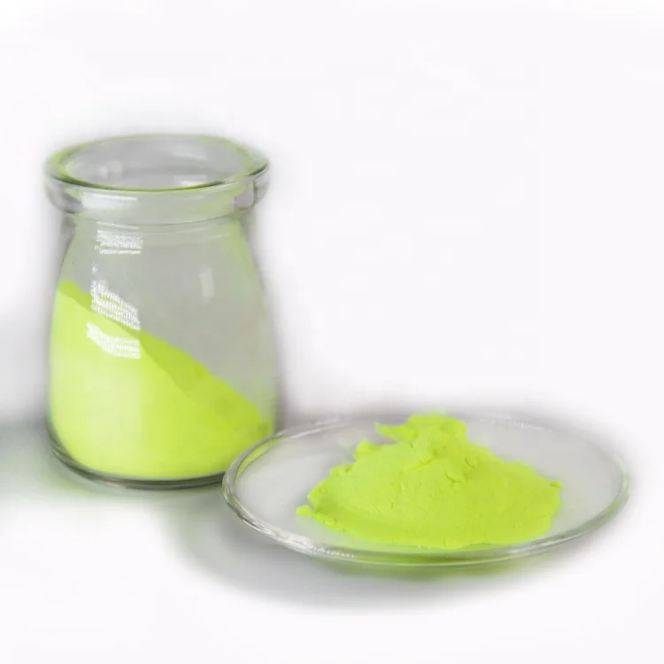 Coloured strontium aluminate pigment glow in the dark powder for injection yellow glow powder