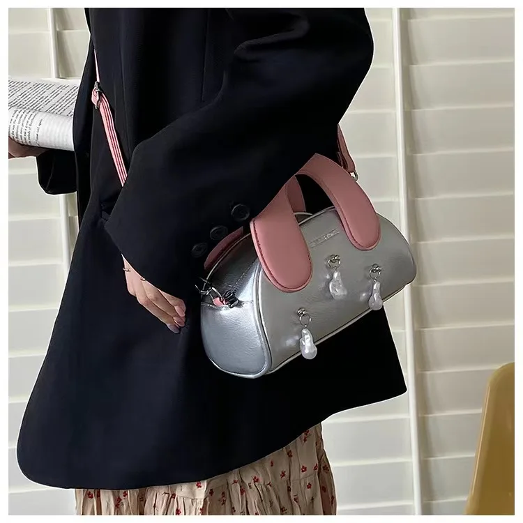 wholesale stone tassel decor accessories trendy crossbody bags for women pillow shaped bag